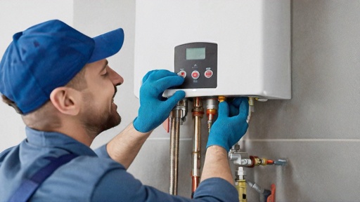 Repair,Man,Installing,Tankless,Water,Heater